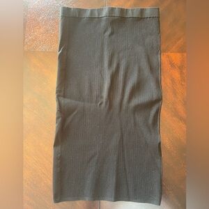 Vince Black Ribbed Pencil Skirt